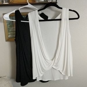backless slouchy high neck tanks